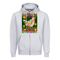 Heather Grey Christmas Chicken Zipper Hoodie - Artiststas