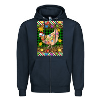 Navy Christmas Chicken Zipper Hoodie - Artiststas