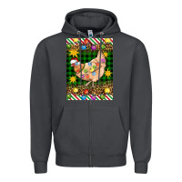 Smoke Christmas Chicken Zipper Hoodie - Artiststas