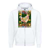 White Christmas Chicken Zipper Hoodie - Artiststas