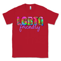 Red lgbtq friendly Classic Tee - HRA Design Shop