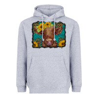 Heather Grey western leopard buffalo plaid baby highland cow Heavyweight Hoodie - BarkalooDesign