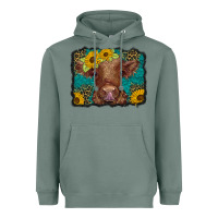 Sage western leopard buffalo plaid baby highland cow Heavyweight Hoodie - BarkalooDesign