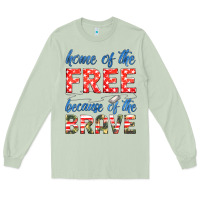 Matcha home of the free because of the brave Long Sleeve Tee - HRA Design Shop
