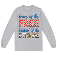 Moon Dust home of the free because of the brave Long Sleeve Tee - HRA Design Shop