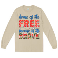 Mushroom home of the free because of the brave Long Sleeve Tee - HRA Design Shop