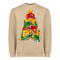 Mushroom christmas book tree Heavyweight Sweatshirt - Zillion Design Studio