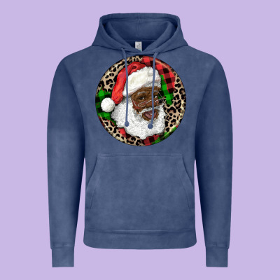 Vintage Hoodie Afro Santa Christmas