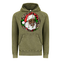 Vintage Olive Afro Santa Christmas Vintage Hoodie - RanaPortraitStore