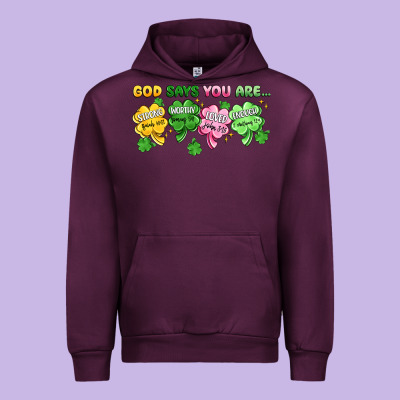 St. Patrick's Day God Says You Are Urban Hoodie Designed By Artiststas