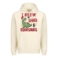 Sandshell i believe in santa & dinosaurs Premium Hoodie - MaliasSmallBusiness