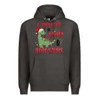 Smoke i believe in santa & dinosaurs Premium Hoodie - MaliasSmallBusiness