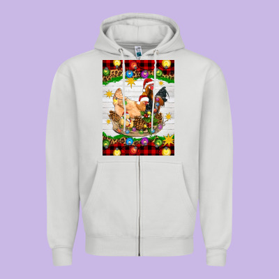 Christmas Coop Animals Zipper Hoodie Designed By Artiststas