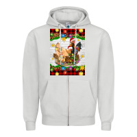 Dove Grey Christmas coop animals Zipper Hoodie - Artiststas