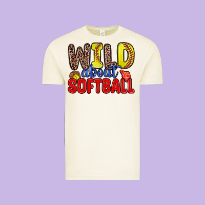 Wild About Softball Vintage Tee Designed By Zillion Design Studio