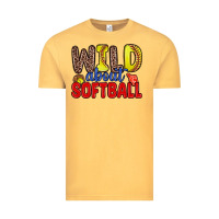 Vintage Mustard wild about softball Vintage Tee - Zillion Design Studio