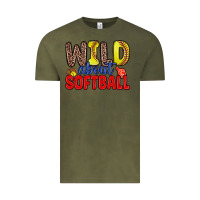 Vintage Olive wild about softball Vintage Tee - Zillion Design Studio