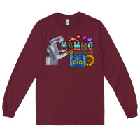 Burgundy mammo technologist Long Sleeve Tee - CowhideDigitalArt