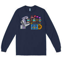 Navy mammo technologist Long Sleeve Tee - CowhideDigitalArt