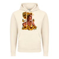 Vintage Artic Afro American woman sunflowers Vintage Hoodie - RanaPortraitStore