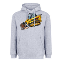 Heather Grey Compact Track Loader Heavyweight Hoodie - LillyAllenDesigns