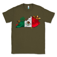 Army Green mexica kentucky Classic Tee - CowhideDigitalArt
