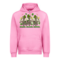 Fuchsia Pink st. patrick's day skeletons drink drank drunk Urban Hoodie - Artiststas