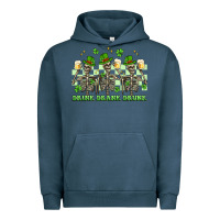 Pigment Midnight Navy st. patrick's day skeletons drink drank drunk Urban Hoodie - Artiststas