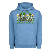 Pigment Pebble Blue st. patrick's day skeletons drink drank drunk Urban Hoodie - Artiststas