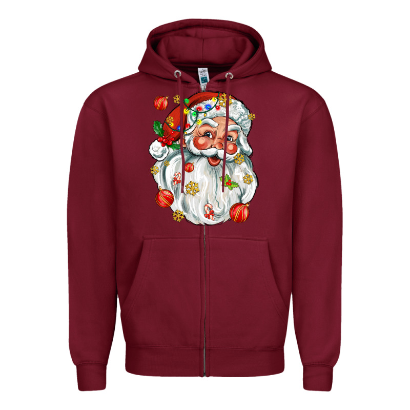 Santa With Little Christmas Zipper Hoodie by AdoDesignShop | Teevron