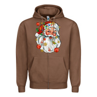 Chestnut santa with little christmas Zipper Hoodie - AdoDesignShop