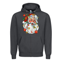 Smoke santa with little christmas Zipper Hoodie - AdoDesignShop