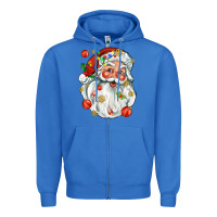 True Royal santa with little christmas Zipper Hoodie - AdoDesignShop