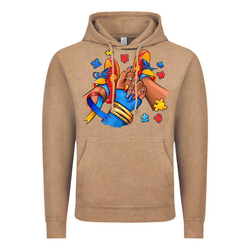Autism Afro Girl Sneakers Vintage Hoodie by RanaPortraitStore | Teevron
