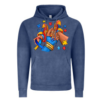 Vintage Denim Autism afro girl sneakers Vintage Hoodie - RanaPortraitStore