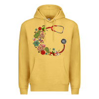 Antique Gold custom name christmas stethoscope Premium Hoodie - MaliasSmallBusiness
