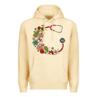 Pina Colada custom name christmas stethoscope Premium Hoodie - MaliasSmallBusiness