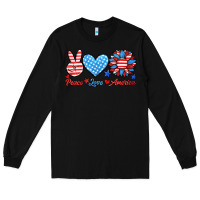 Black peace love america Long Sleeve Tee - HRA Design Shop