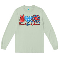 Matcha peace love america Long Sleeve Tee - HRA Design Shop