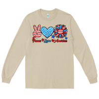 Mushroom peace love america Long Sleeve Tee - HRA Design Shop