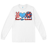Peace Love America Long Sleeve Tee | Teevron