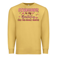 Antique Gold february is my birthday yes the whole month malia Premium Sweatshirt - MaliasSmallBusiness