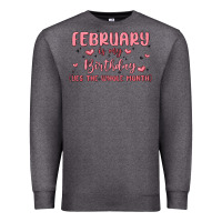 Charcoal Heather february is my birthday yes the whole month malia Premium Sweatshirt - MaliasSmallBusiness