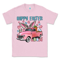 Bubblegum Pink Happy Easter truck Classic Tee - OliviaCreatesArt