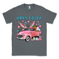 Charcoal Heather Happy Easter truck Classic Tee - OliviaCreatesArt