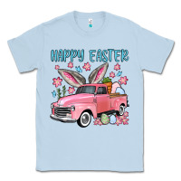 Dusty Blue Happy Easter truck Classic Tee - OliviaCreatesArt