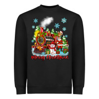 Black merry christmas polar express Heavyweight Sweatshirt - Zillion Design Studio