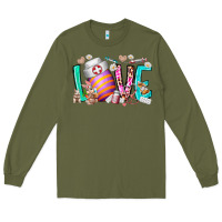 Army Green love easter day nurse Long Sleeve Tee - RacoonDesign