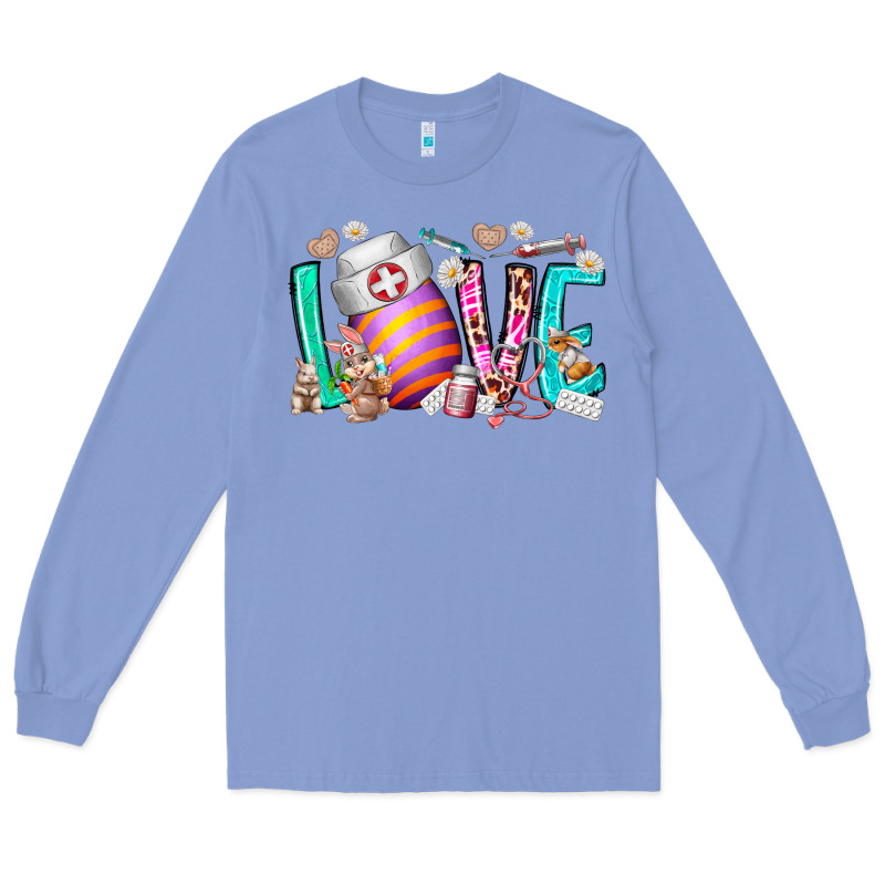Love Easter Day Nurse Long Sleeve Tee by RacoonDesign | Teevron