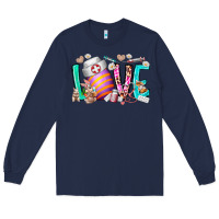 Navy love easter day nurse Long Sleeve Tee - RacoonDesign